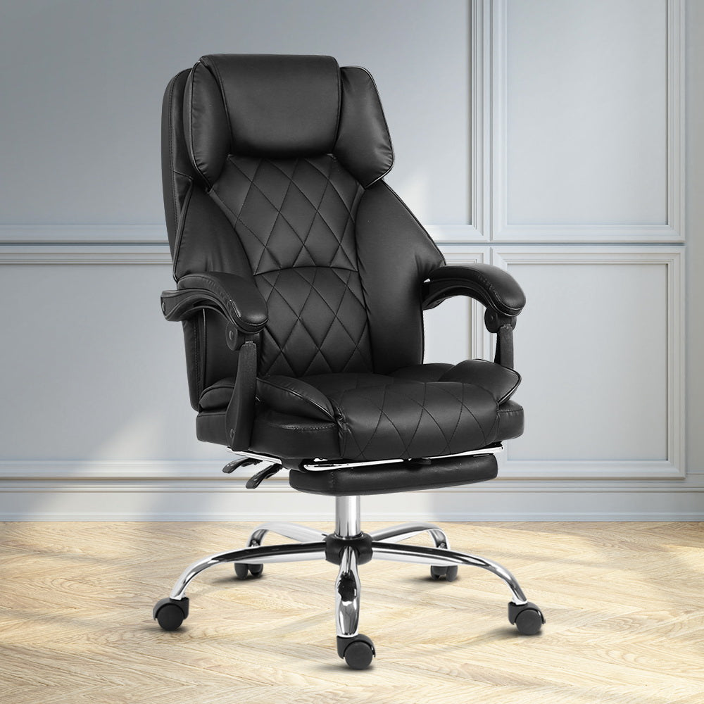 Artiss Executive Leather Office Chair with Footrest