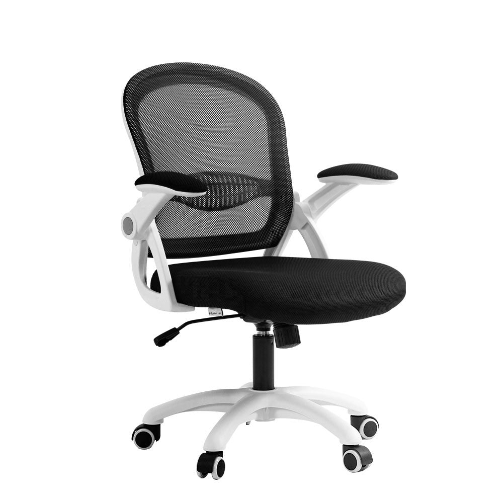 Artiss Mesh Office Chair | Mid Back, Black, Adjustable Height