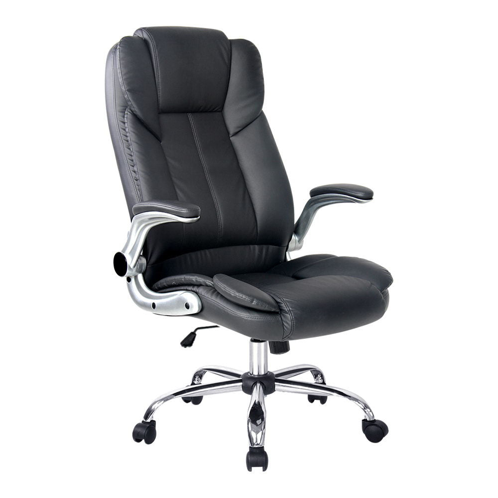 Artiss Kea Executive Office Chair | Leather, Black, Ergonomic