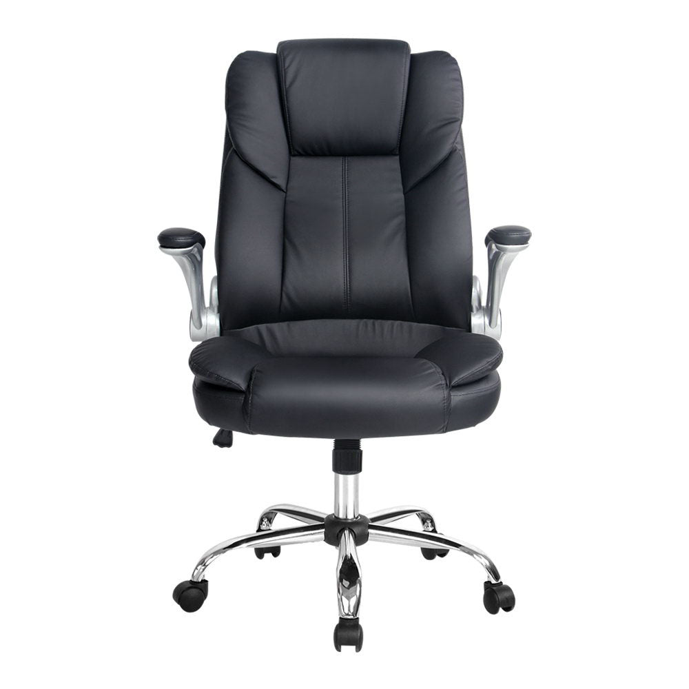 Artiss Kea Executive Office Chair | Leather, Black, Ergonomic