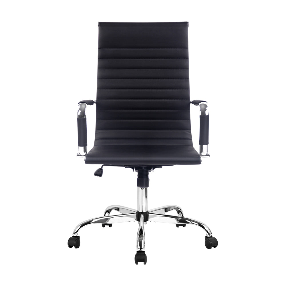 Artiss High Back PU Leather Office Chair with Chrome Base