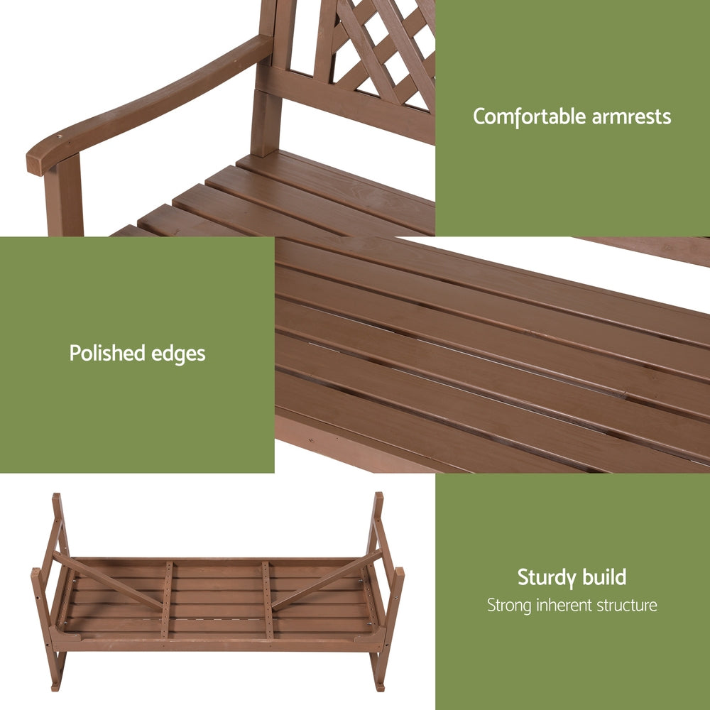 Gardeon 3 Seat Outdoor Wooden Bench for Patio & Garden