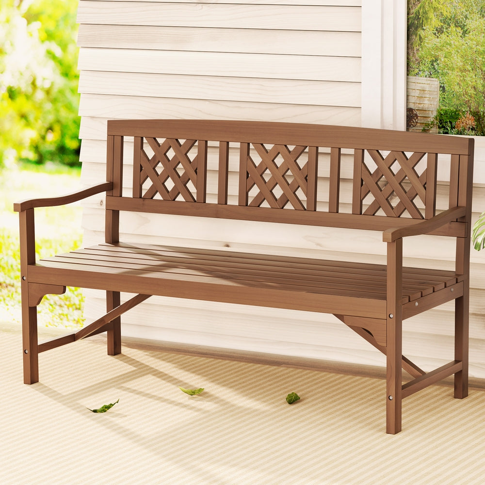 Gardeon 3 Seat Outdoor Wooden Bench for Patio & Garden