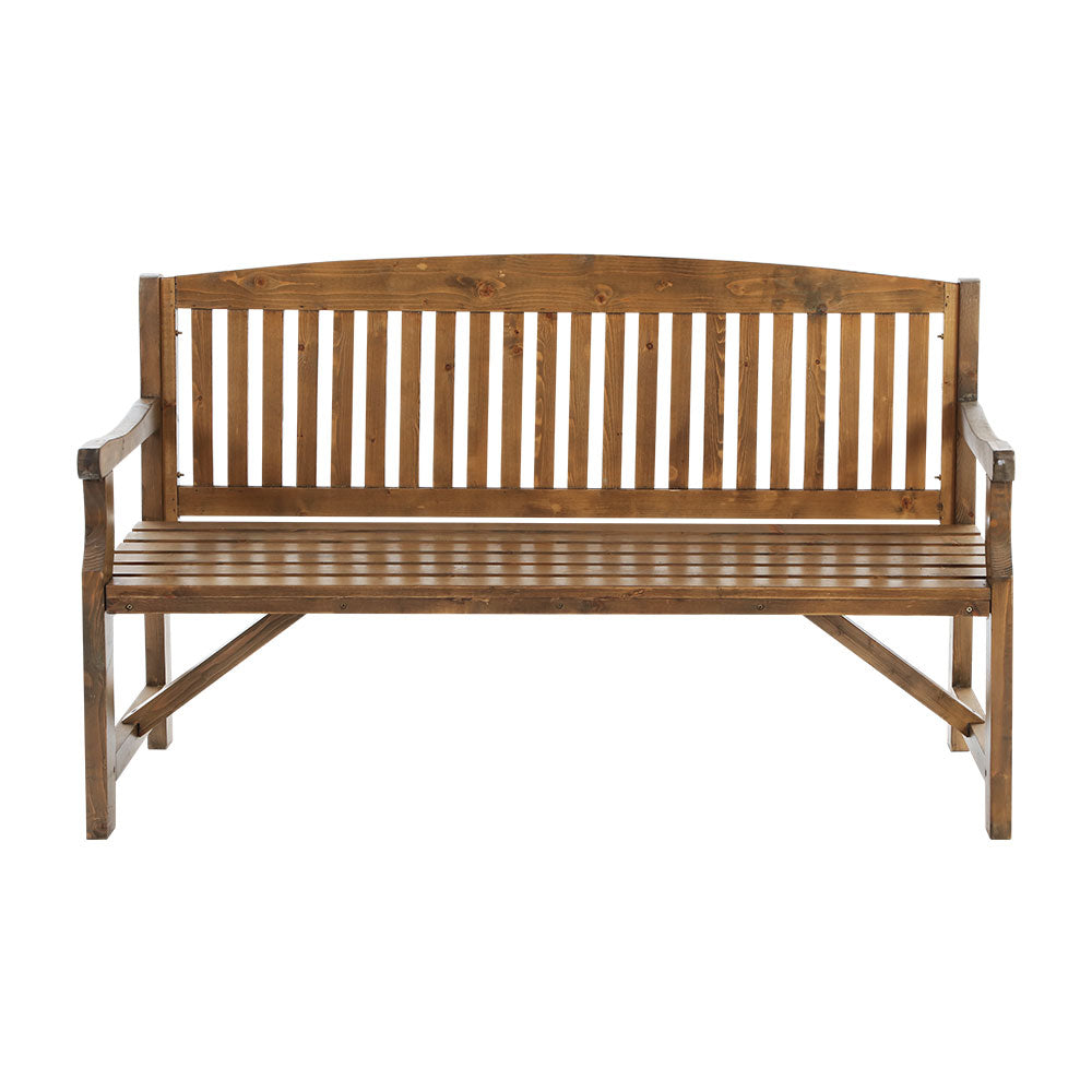 Gardeon 5FT Fir Wood Garden Bench | 3 Seater Outdoor Patio Chair