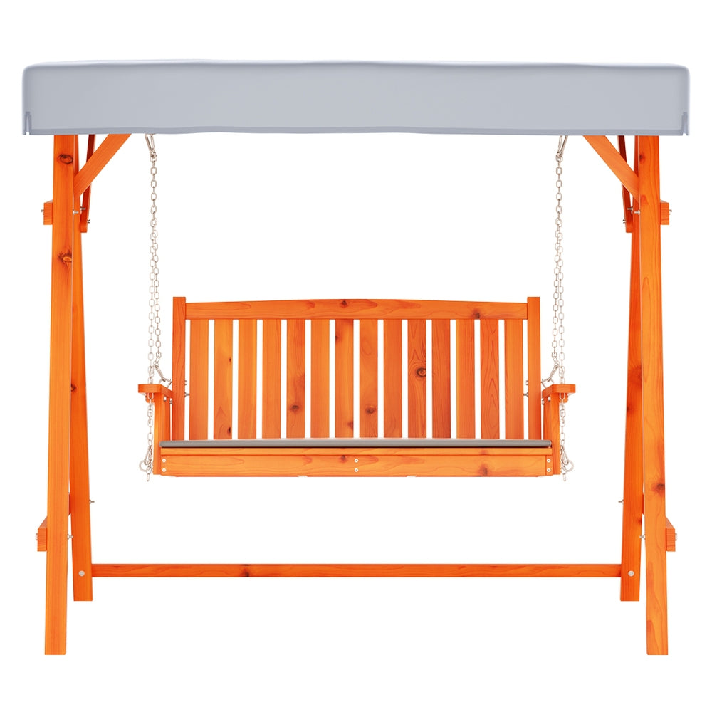 Gardeon 3 Seater Wooden Outdoor Swing Chair with Canopy