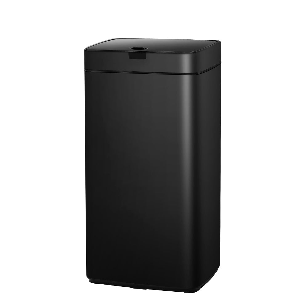 Devanti 45L Motion Sensor Rubbish Bin | Automatic Black Steel