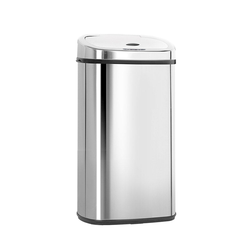 Devanti 50L Motion Sensor Stainless Steel Rubbish Bin