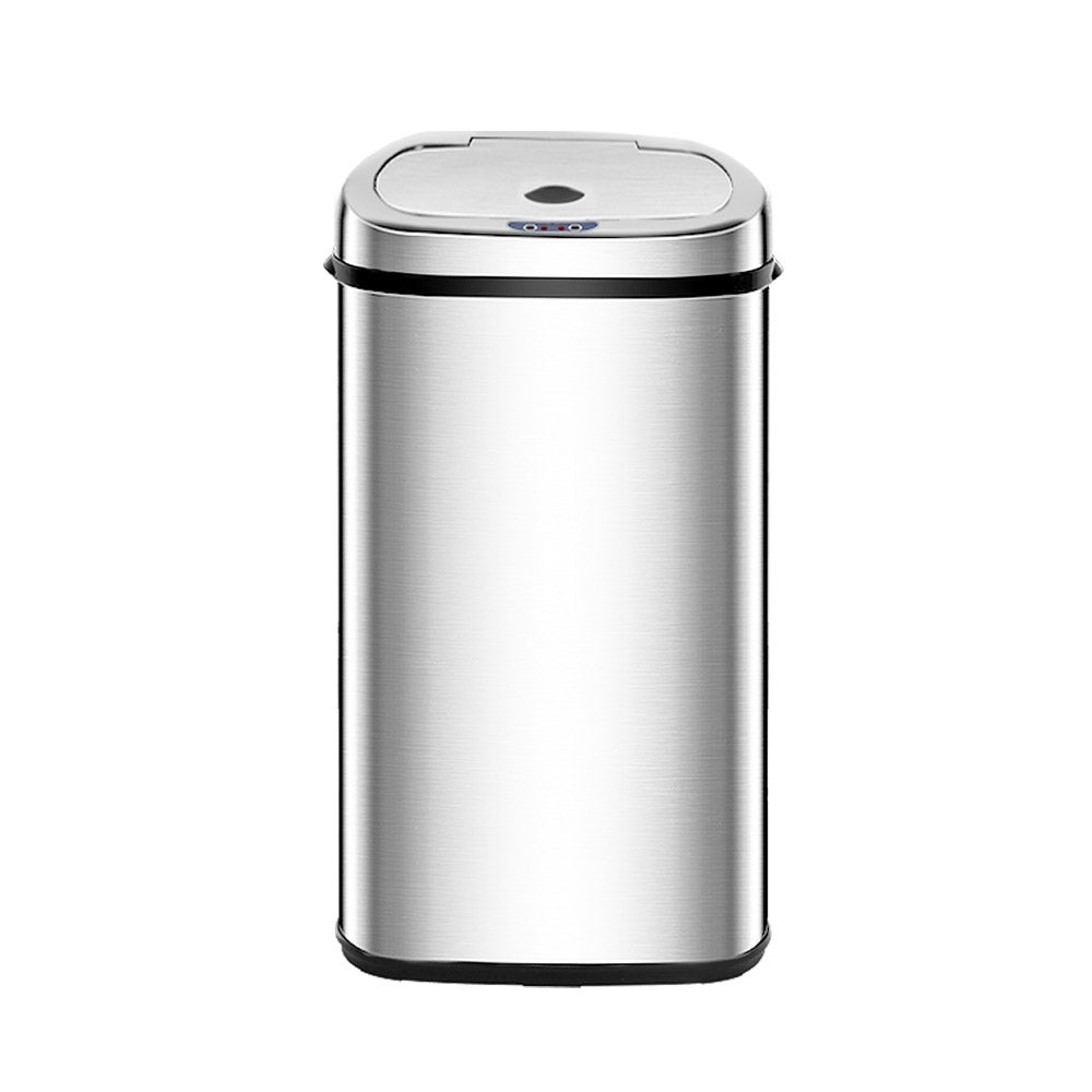 Devanti 50L Motion Sensor Stainless Steel Rubbish Bin