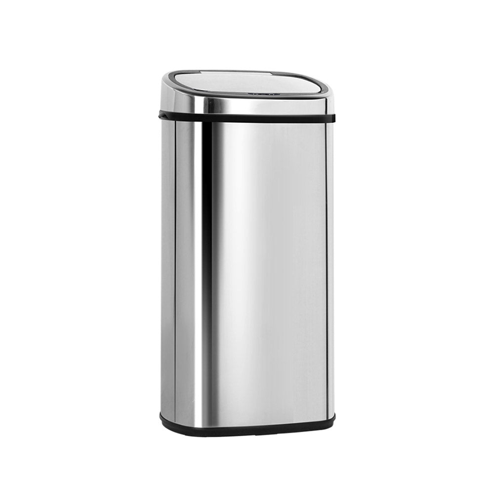 Devanti 68L Stainless Steel Motion Sensor Rubbish Bin