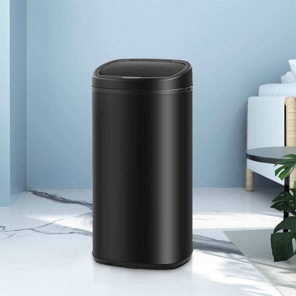 Devanti 68L Automatic Motion Sensor Rubbish Bin | Black