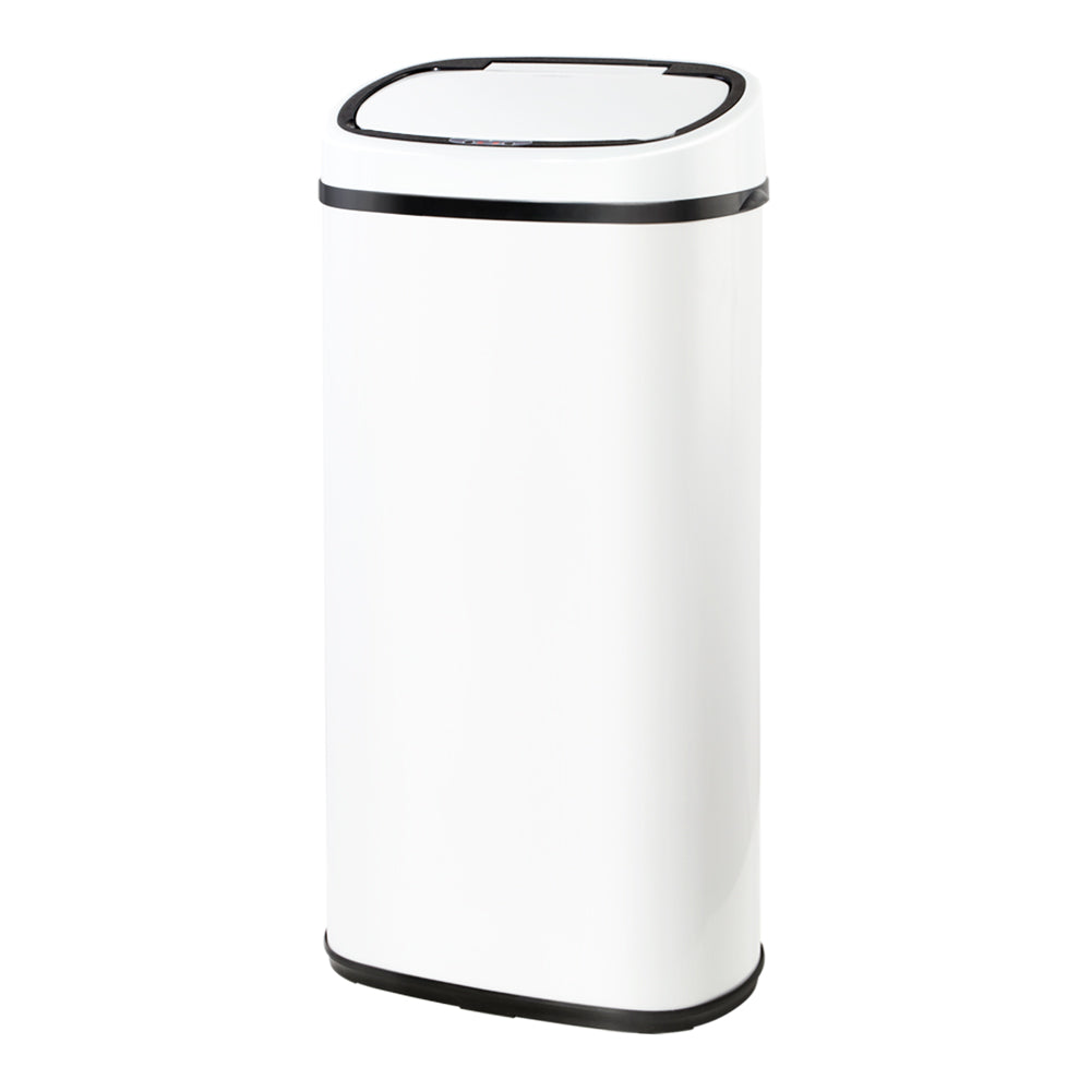 Devanti 68L Automatic Motion Sensor Rubbish Bin | White