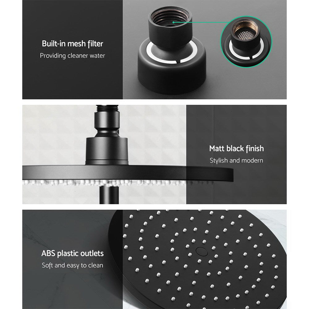 Cefito 9" Rainfall Shower Head Set with Handheld | Matte Black