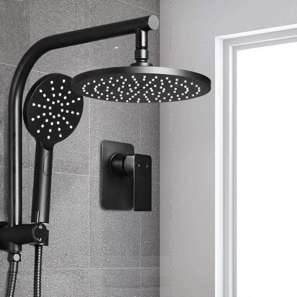 Cefito 9" Black Rain Shower Head Set with Handheld & Mixer Tap