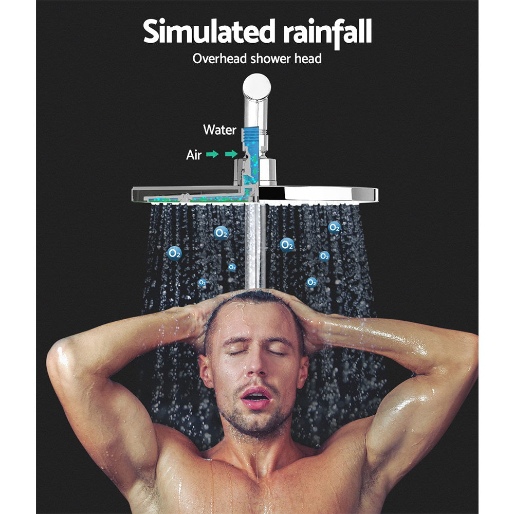 Chrome 9" Rain Shower Head Set with Handheld | 3|Star WELS Rated