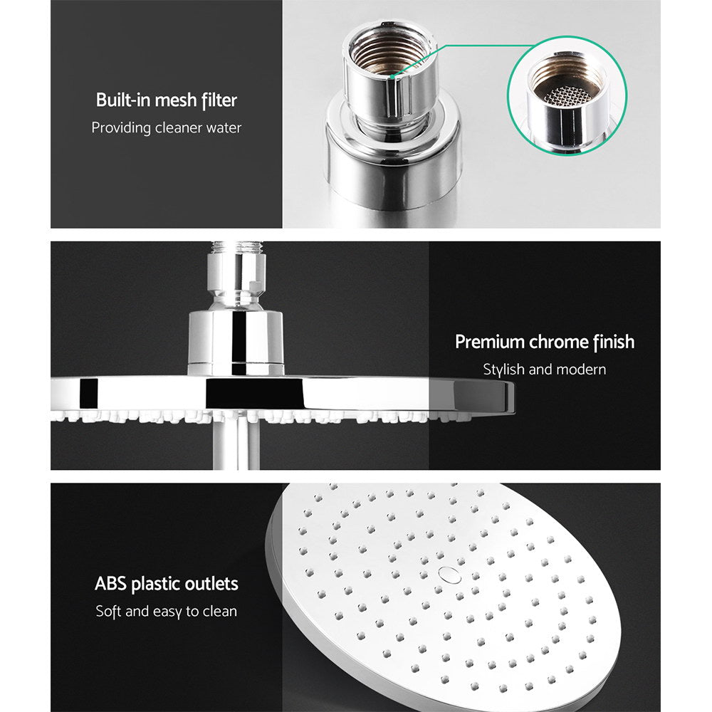 Chrome 9" Rain Shower Head Set with Handheld | 3|Star WELS Rated