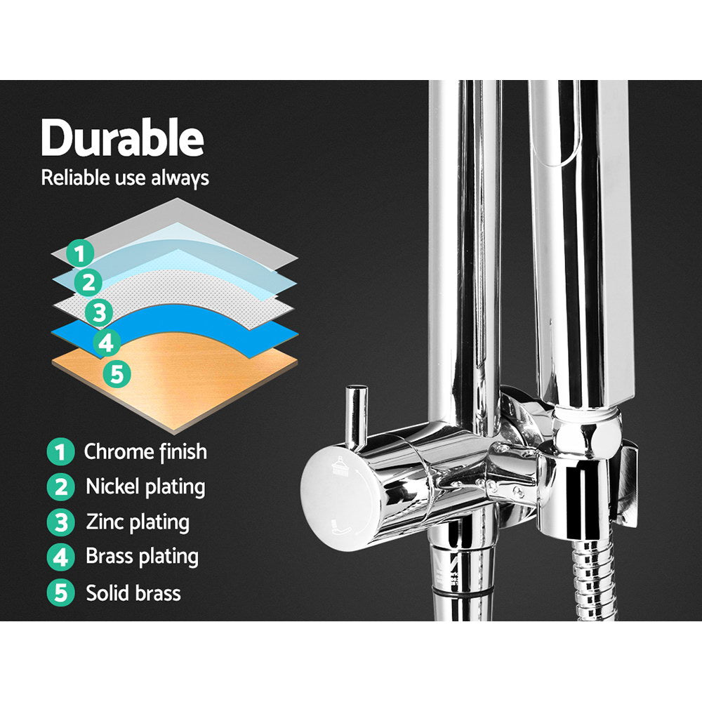 Chrome 9" Rain Shower Head Set with Handheld | 3|Star WELS Rated