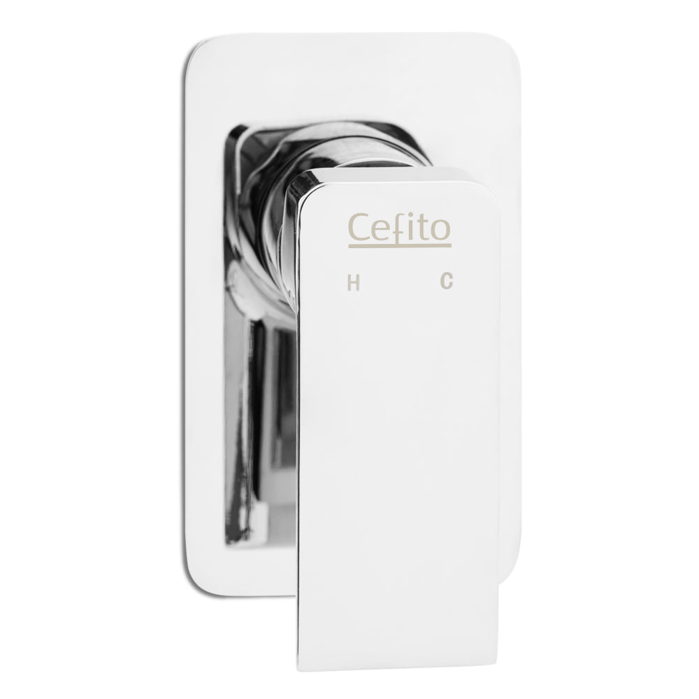 Cefito Chrome Wall Mounted Shower Mixer Tap with Hot & Cold Control