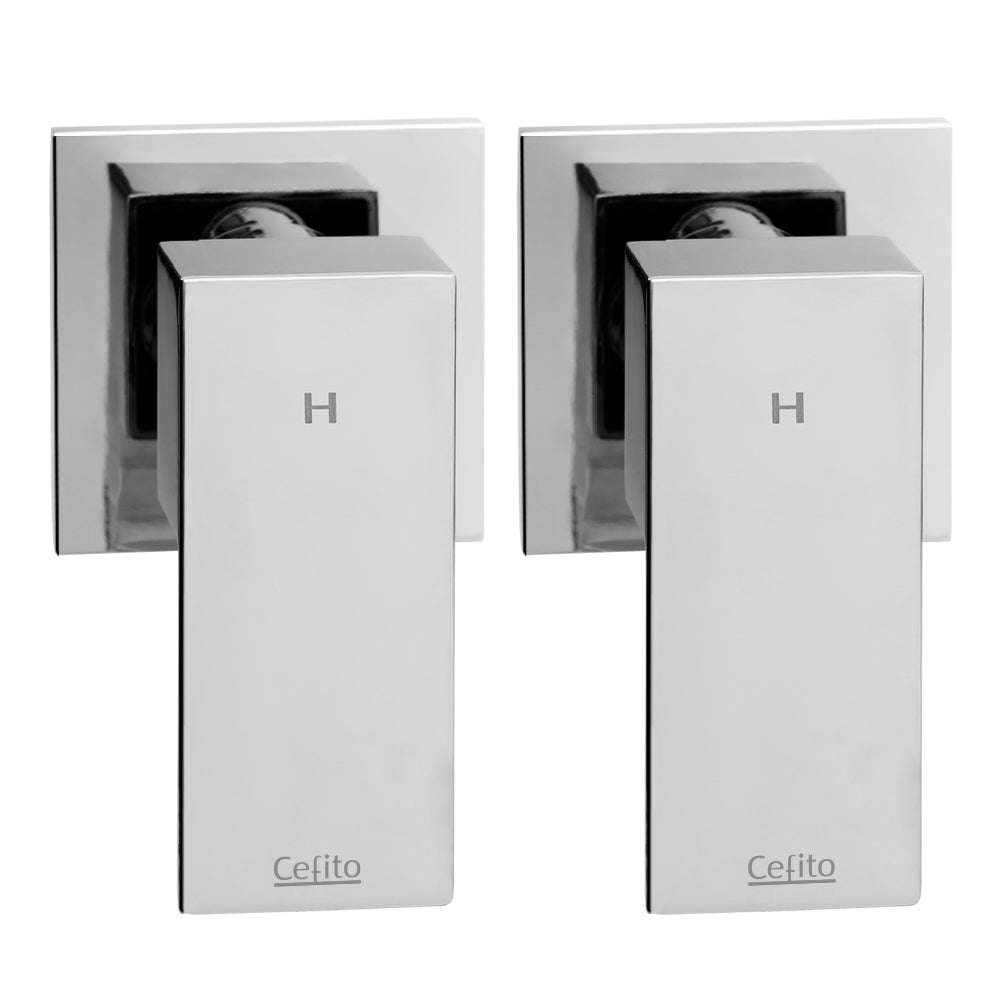 Cefito Brass Chrome Shower Taps Set | Wall Mounted Hot & Cold