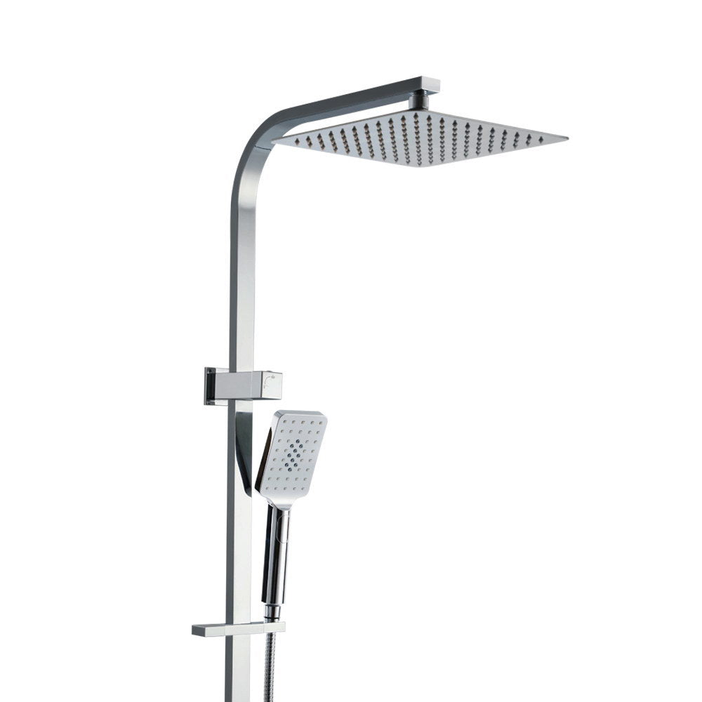 Cefito 10" Square Rain Shower Head Set with Handheld Chrome