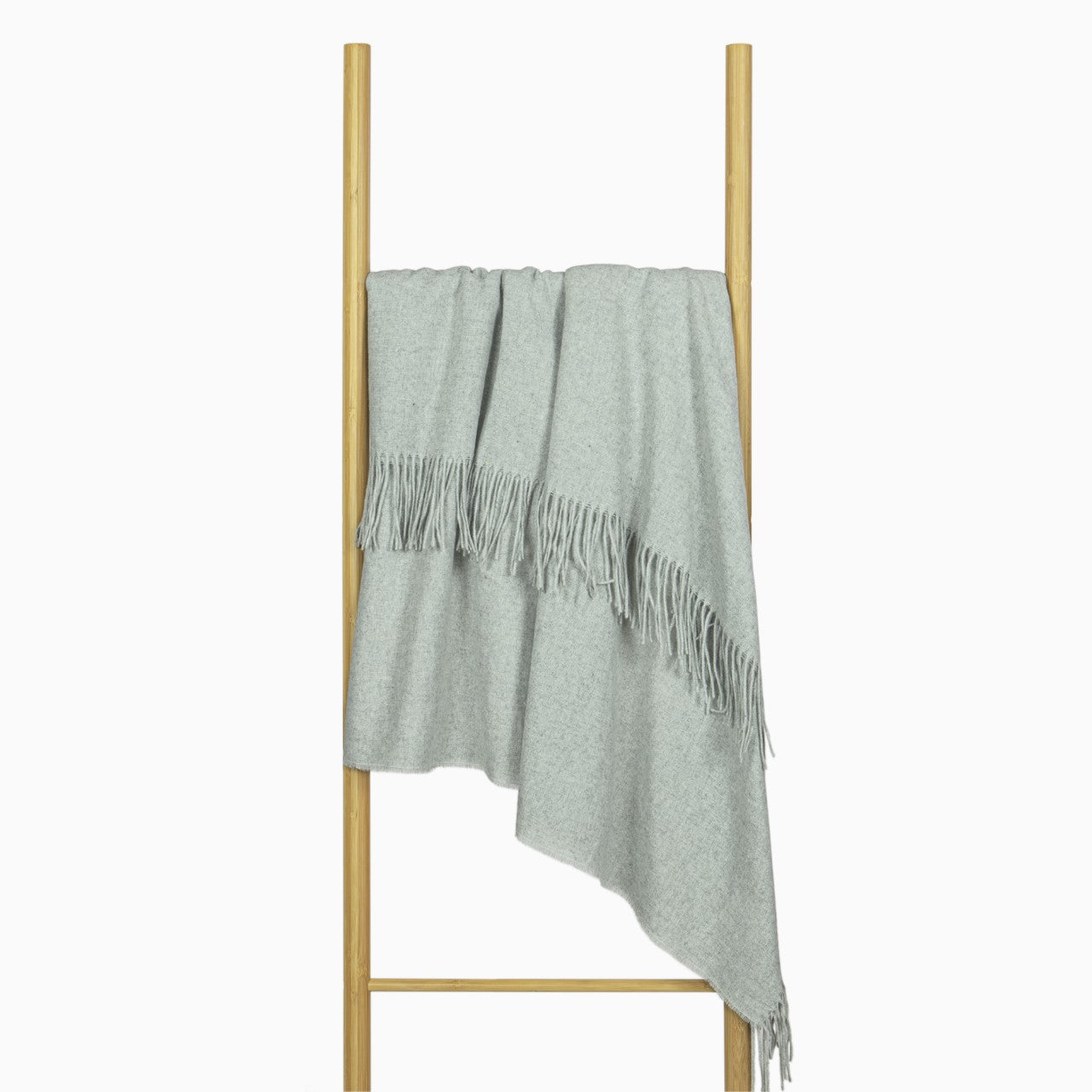 Paddington Fine Wool Blend Throw | Light Grey | Newstart