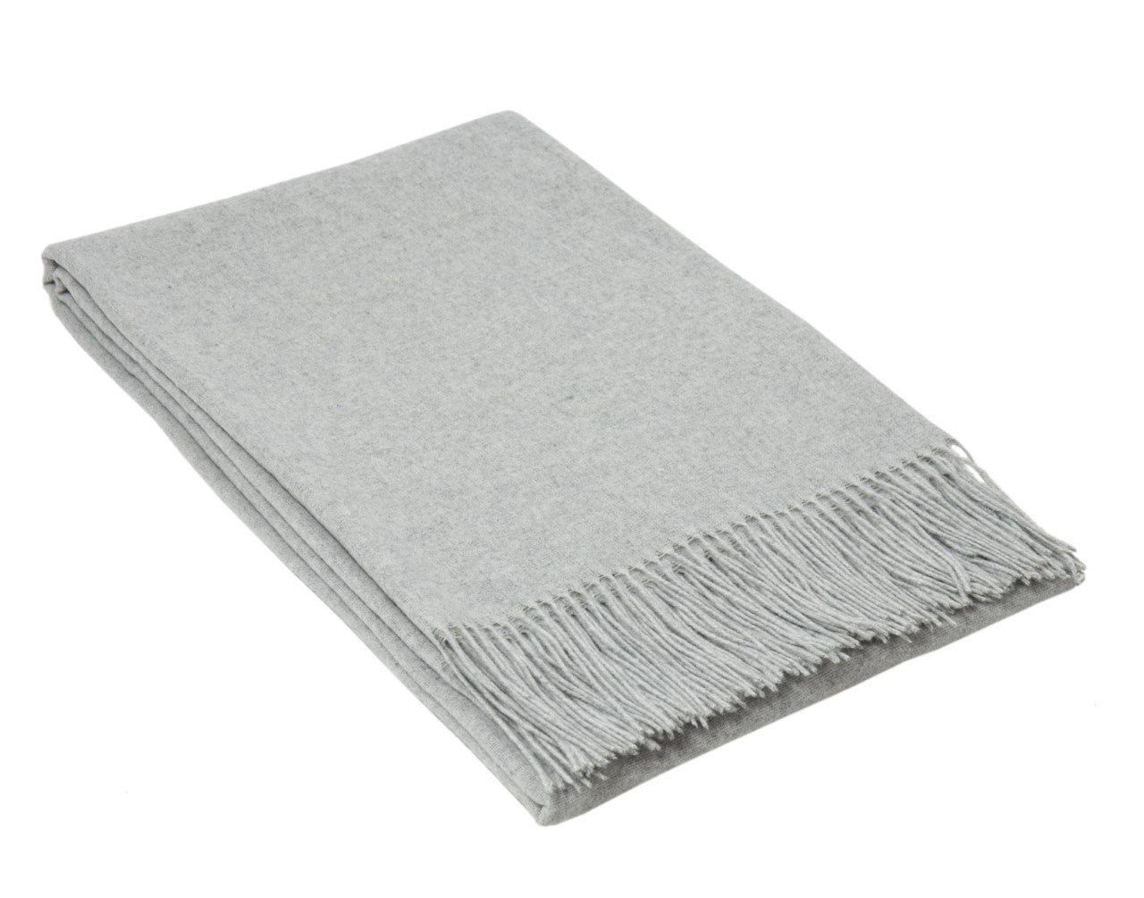 Paddington Fine Wool Blend Throw | Light Grey | Newstart