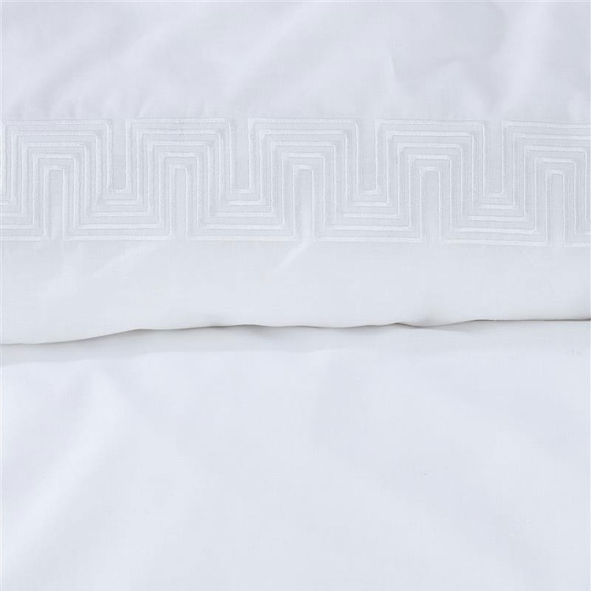 Riviera Maison Elowen White Cotton Quilt Cover Set King