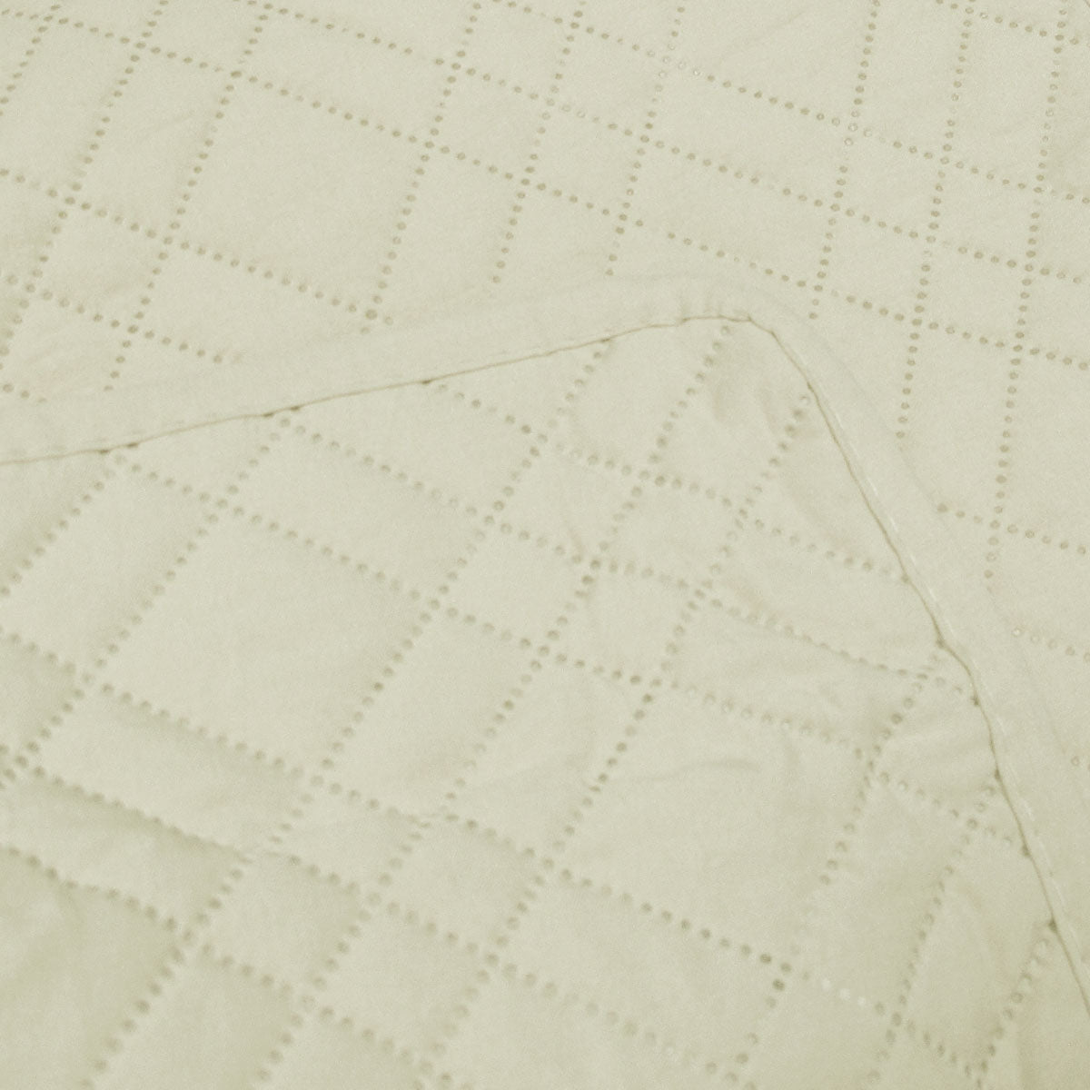 Jane Barrington Morris Light Cream Ultrasonic Embossed Lightly Quilted Reversible Coverlet Set King