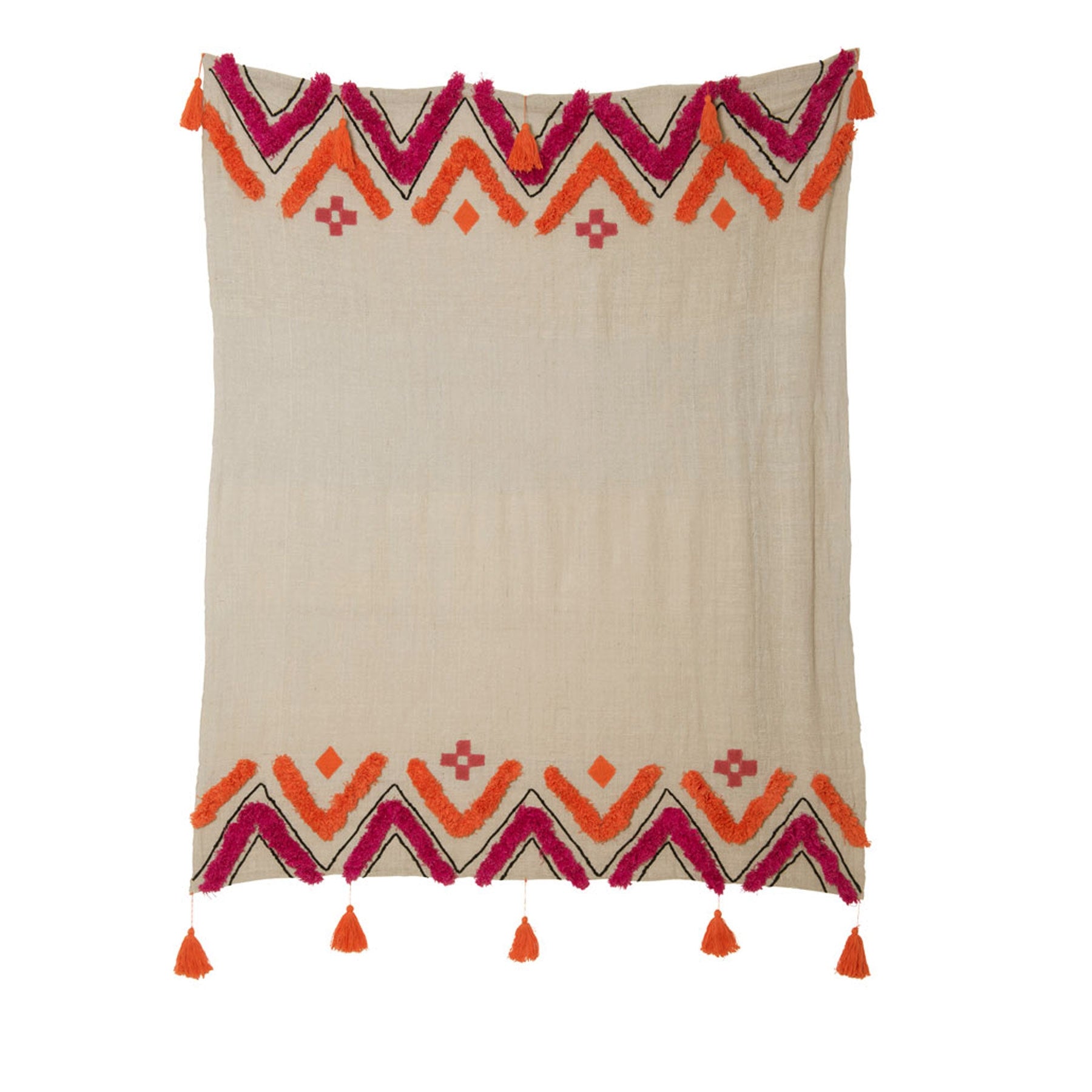 J.Elliot Home Merryn Cotton Throw Orange Multi