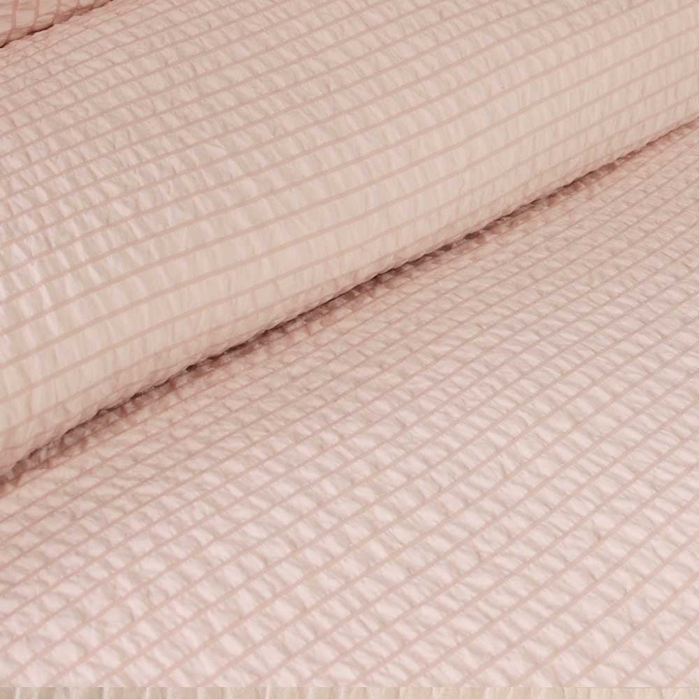 Ardor Ingrid Blush Seersucker Stripe Quilt Cover Set Double