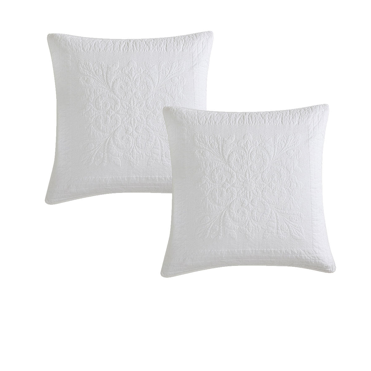 Private Collection Pair of Aerin Ivory 100% Cotton European Pillowcases