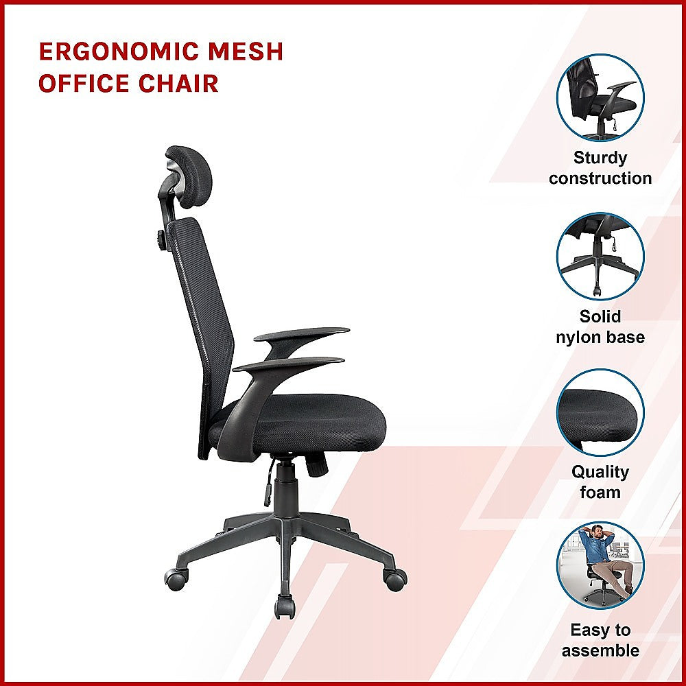 Salvatore Angelotti Ergonomic Mesh Office Chair with Headrest