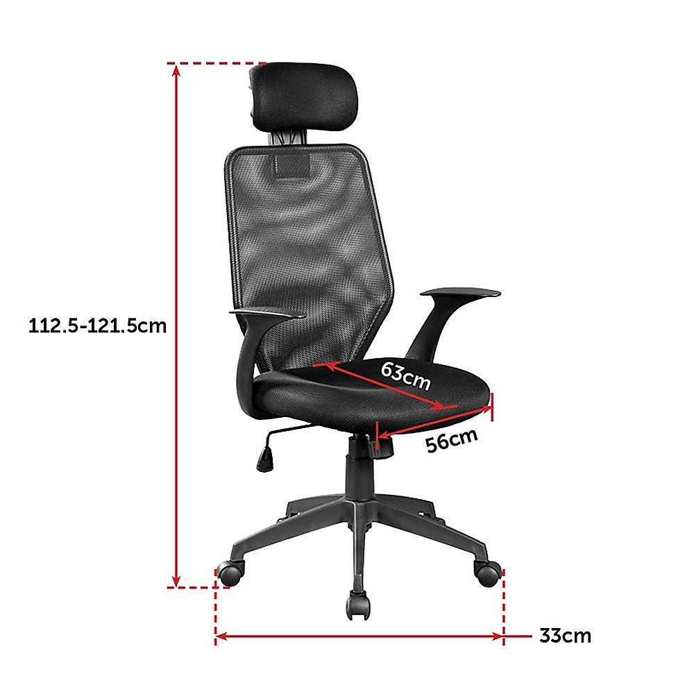 Salvatore Angelotti Ergonomic Mesh Office Chair with Headrest