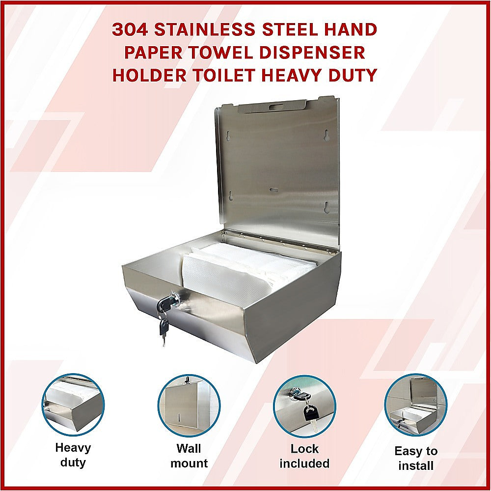 Stainless Steel Commercial Paper Towel Dispenser for Bathrooms