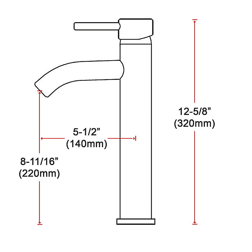 Della Francesca Tall Basin Mixer Tap | Chrome Kitchen & Bath Faucet