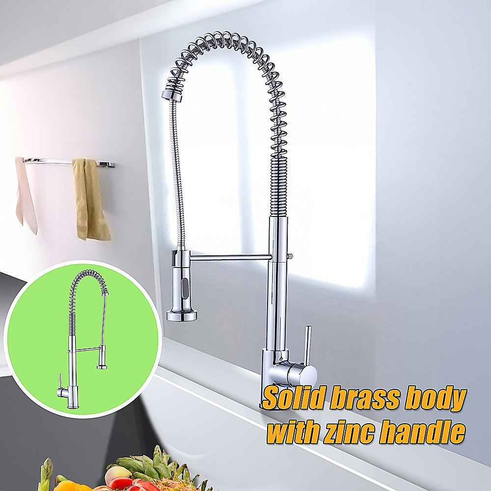 Della Francesca Pull|Out Kitchen Mixer Tap with Chrome Finish