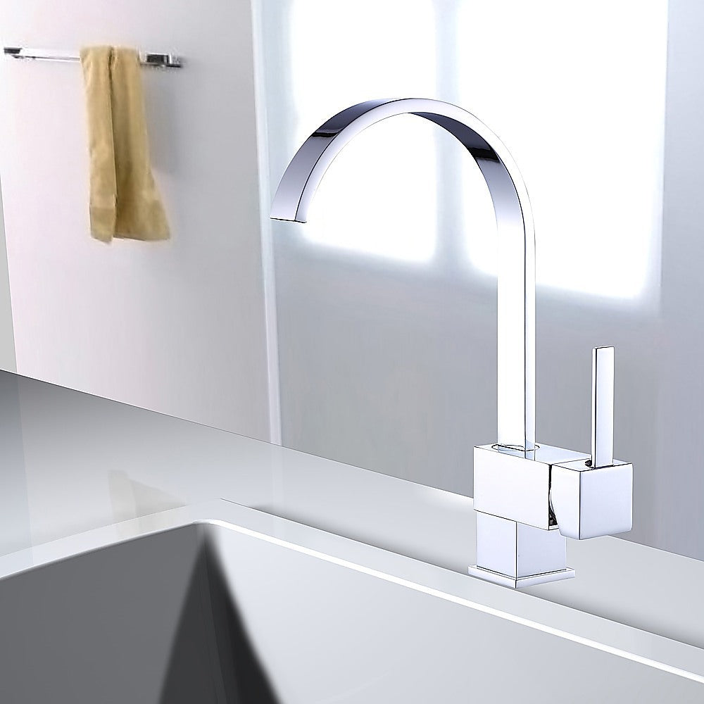 Della Francesca Modern Chrome Sink Mixer Tap | Kitchen & Bath