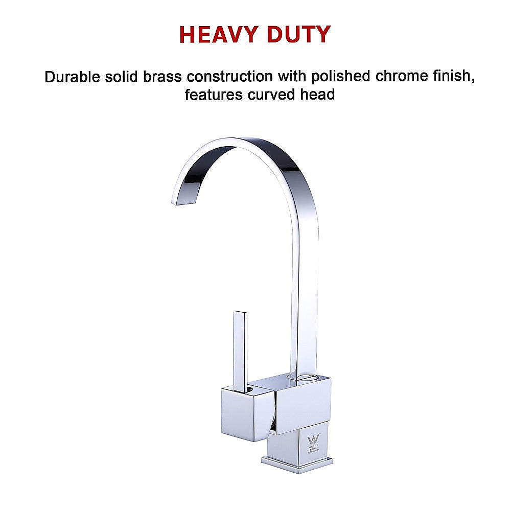 Della Francesca Modern Chrome Sink Mixer Tap | Kitchen & Bath