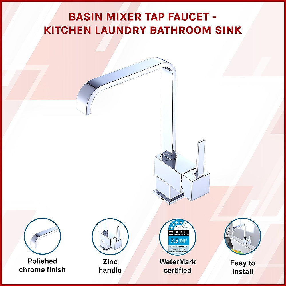 Della Francesca Angled Neck Kitchen Mixer Tap | Chrome Finish