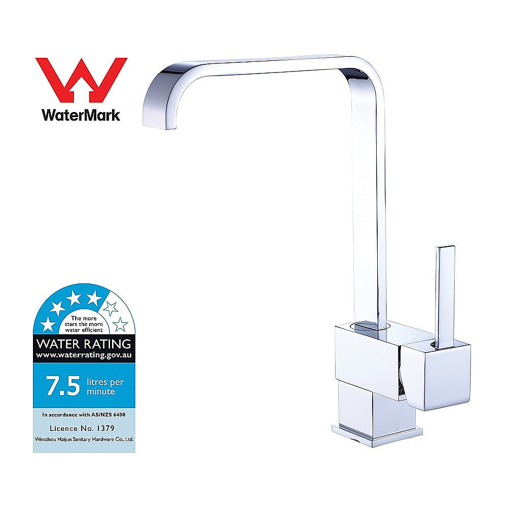 Della Francesca Angled Neck Kitchen Mixer Tap | Chrome Finish