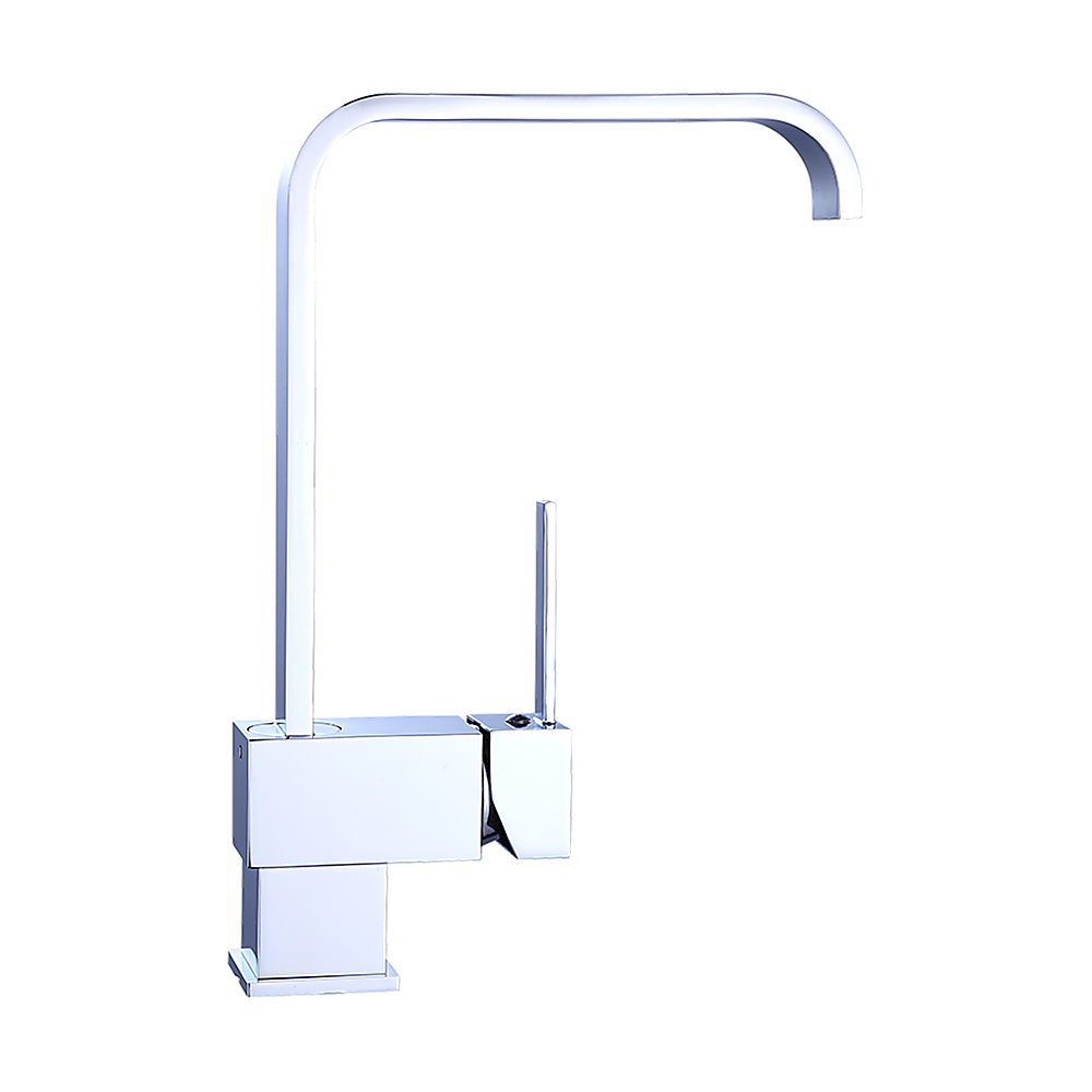 Della Francesca Angled Neck Kitchen Mixer Tap | Chrome Finish