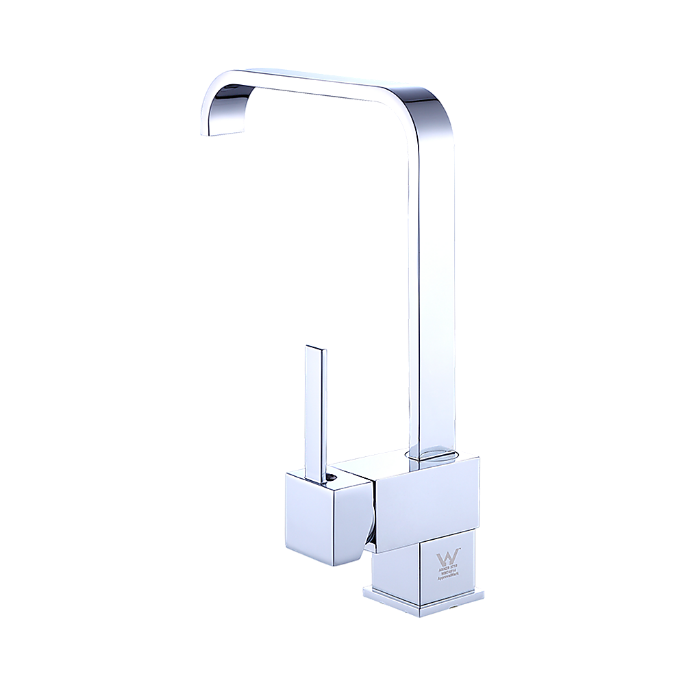 Della Francesca Angled Neck Kitchen Mixer Tap | Chrome Finish