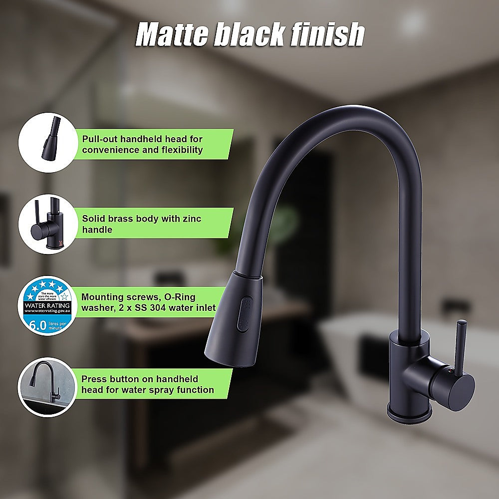 Basin Mixer Pull-Down Tap Faucet -Kitchen Laundry Bathroom Sink