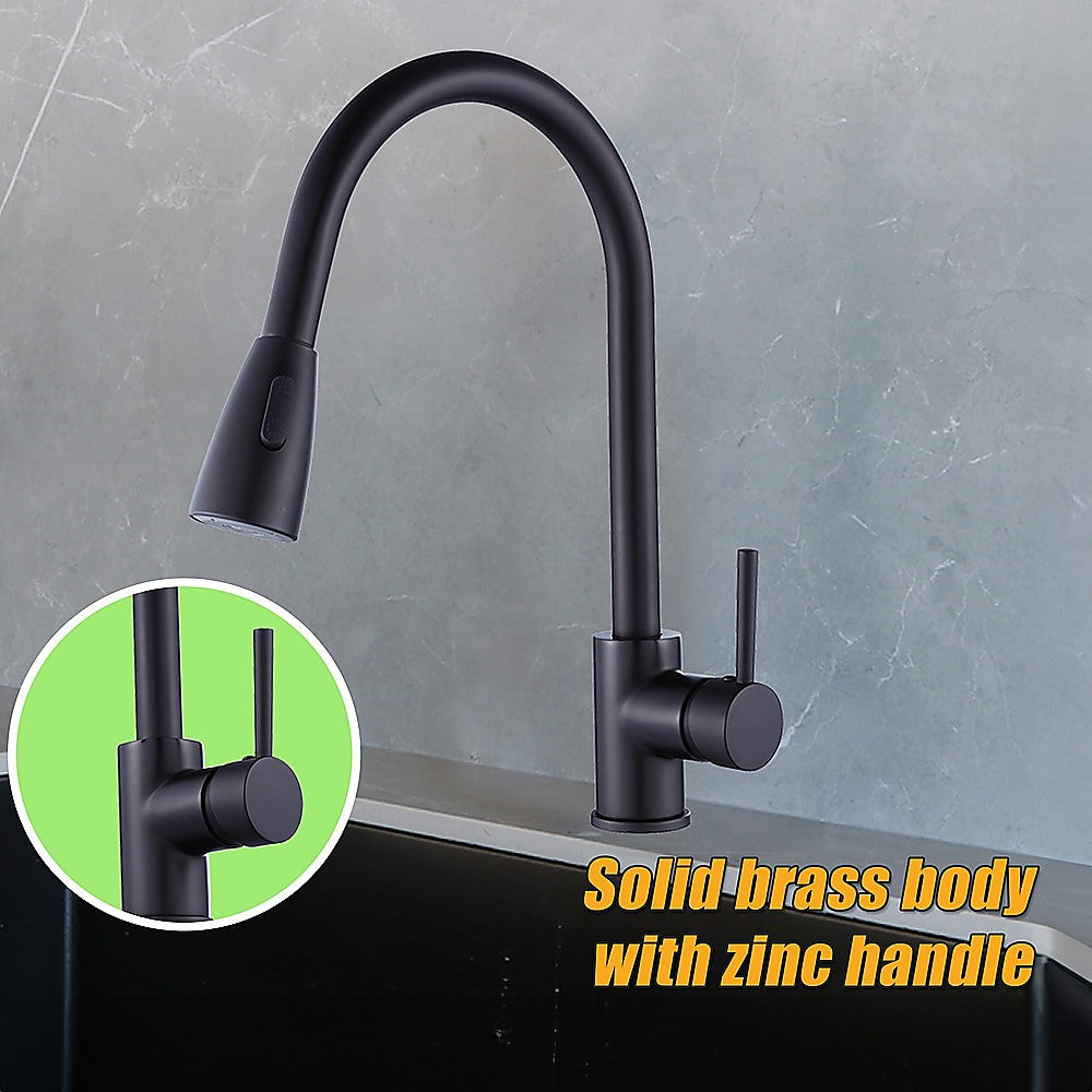 Basin Mixer Pull-Down Tap Faucet -Kitchen Laundry Bathroom Sink