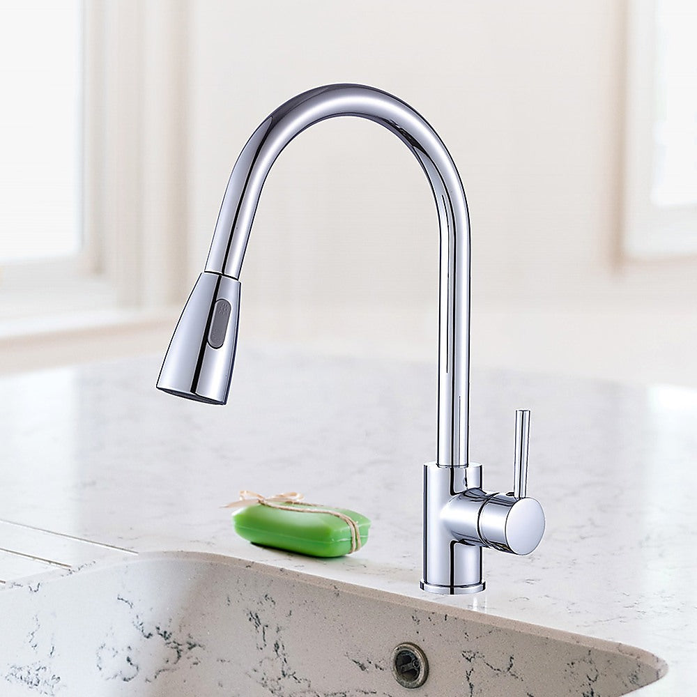 Della Francesca Pull|Down Kitchen Mixer Tap | Chrome Finish