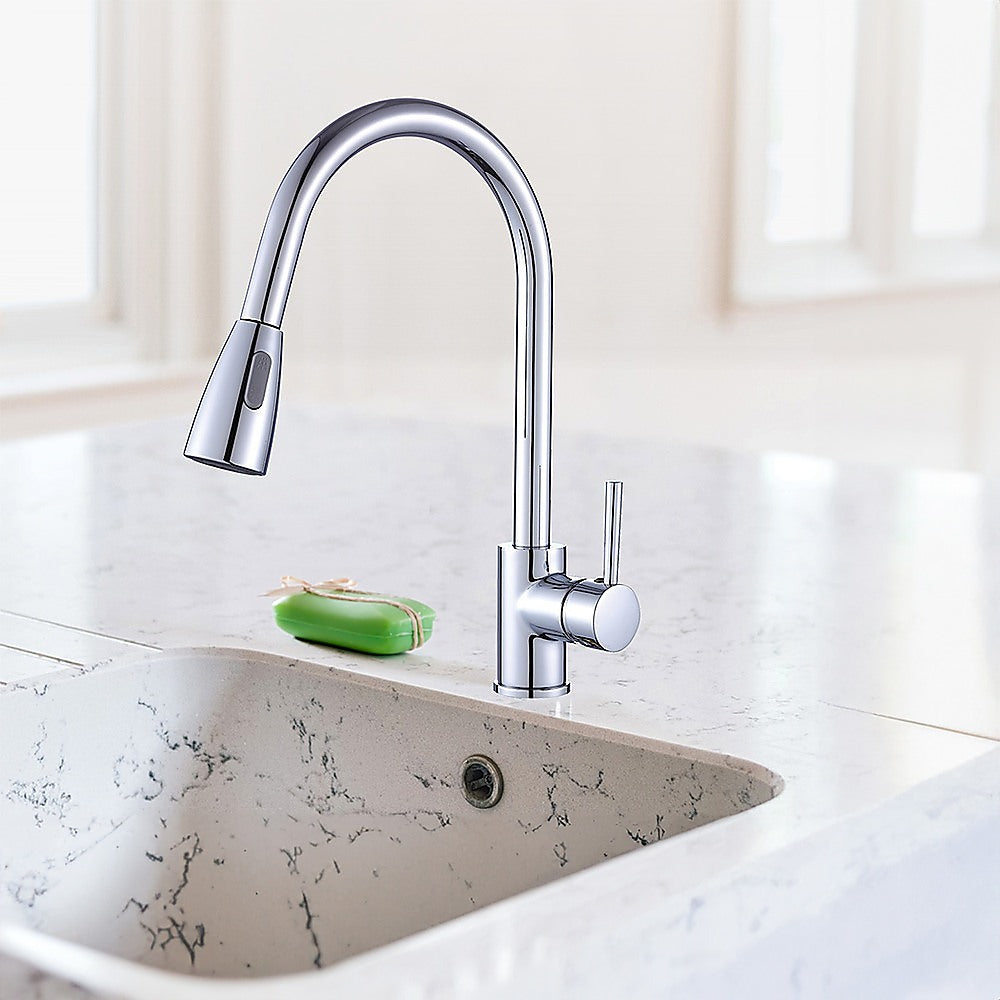 Della Francesca Pull|Down Kitchen Mixer Tap | Chrome Finish