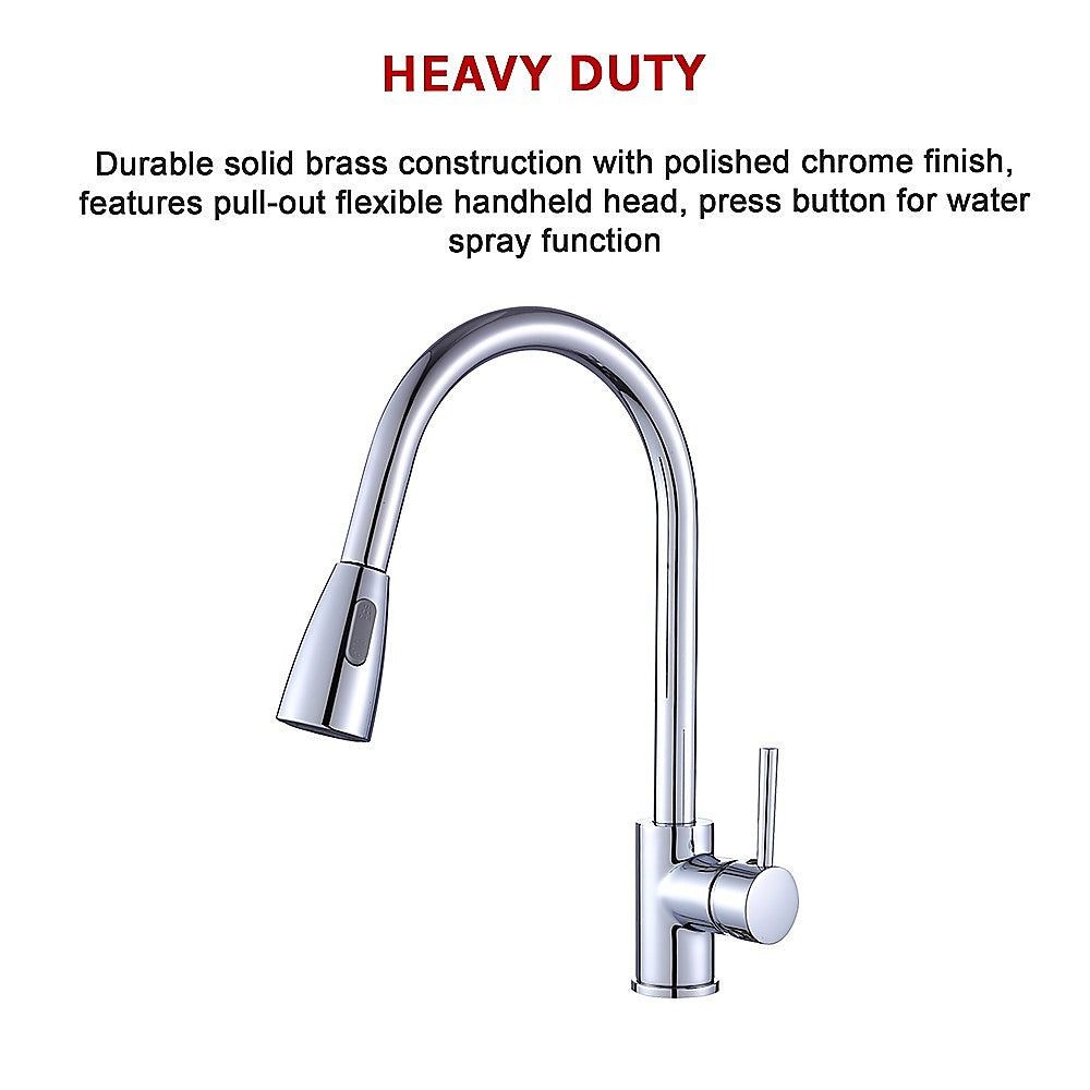 Della Francesca Pull|Down Kitchen Mixer Tap | Chrome Finish