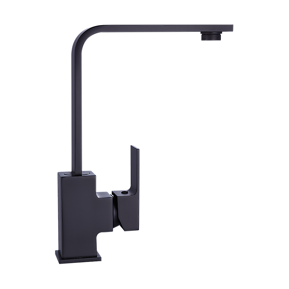 Della Francesca L|Necked Kitchen Mixer Tap | Matte Black Brass