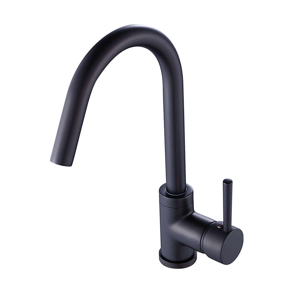 Della Francesca Black Kitchen Mixer Tap for Basin & Sink