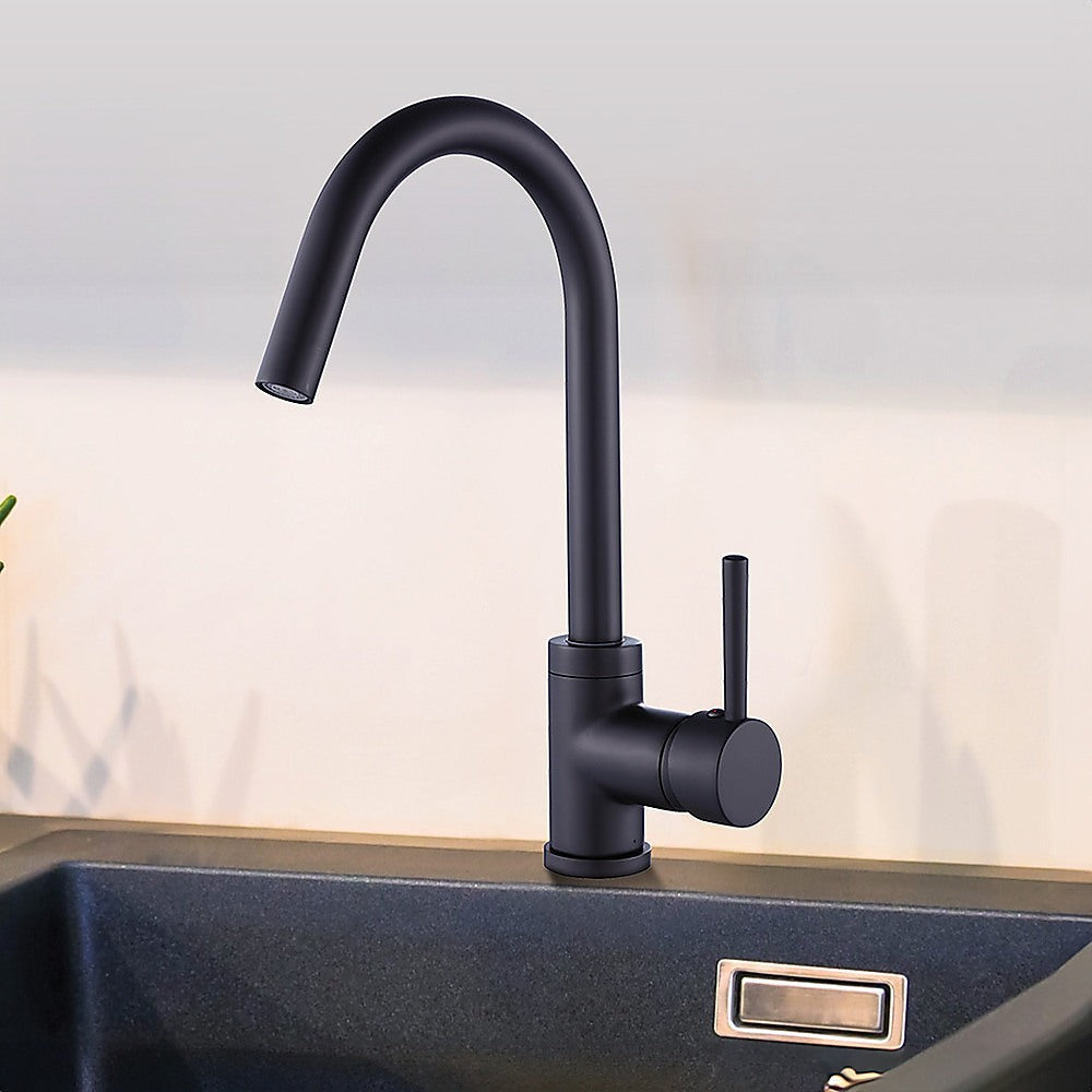 Della Francesca Black Kitchen Mixer Tap for Basin & Sink