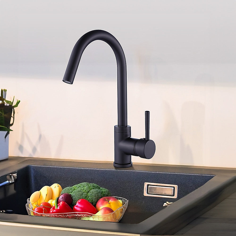 Della Francesca Black Kitchen Mixer Tap for Basin & Sink